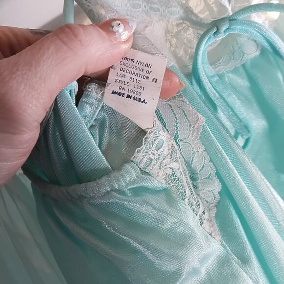 50s/60s GOTHAM NEW YORK VINTAGE SET NIGHTIE PEIGNOIR EXCELLENT PASTEL COQETTE - Picture 7 of 10
